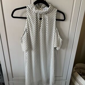 Bar III Black and White Backless Dress